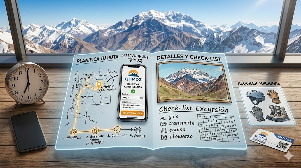 Cómo RESERVAR excursión ALTA MONTAÑA desde Mendoza Capital?